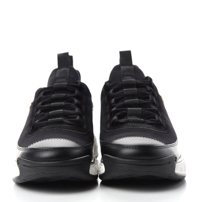 Chanel Velvet Calfskin Mixed Fibers CC Sneakers 36.5 Black 2 of 8