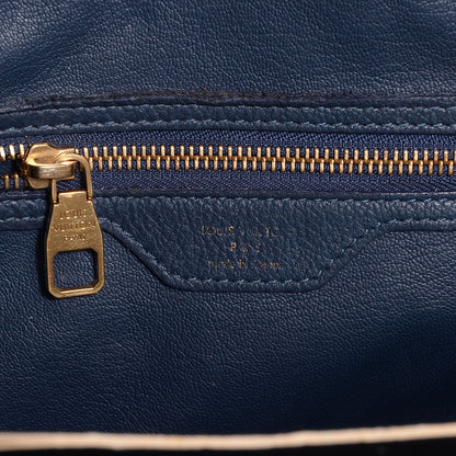 Louis Vuitton Monogram Ostrich Python Majestueux PM Blue 6 of 7