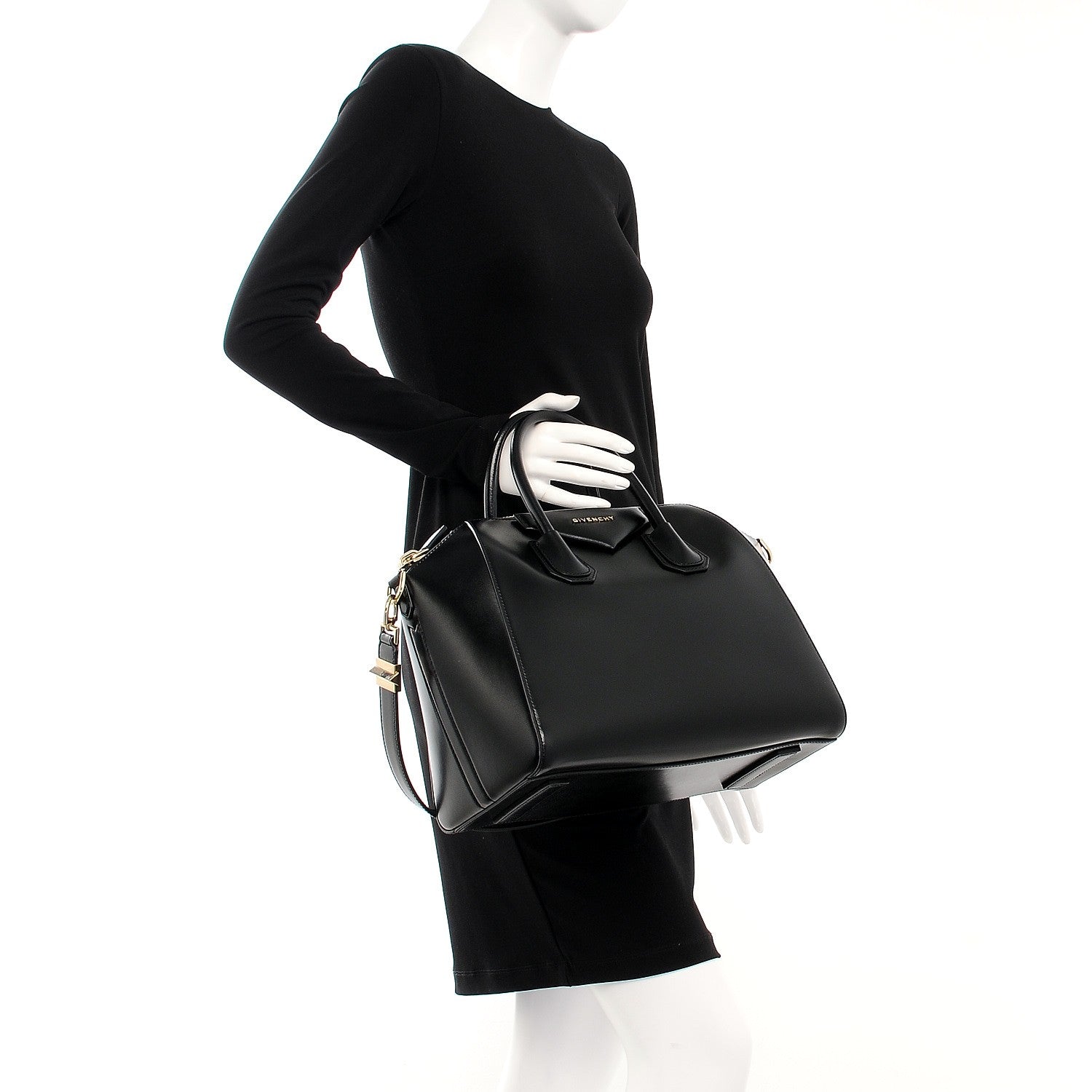 Givenchy Shiny Lord Calfskin Medium Antigona Black 3 of 10