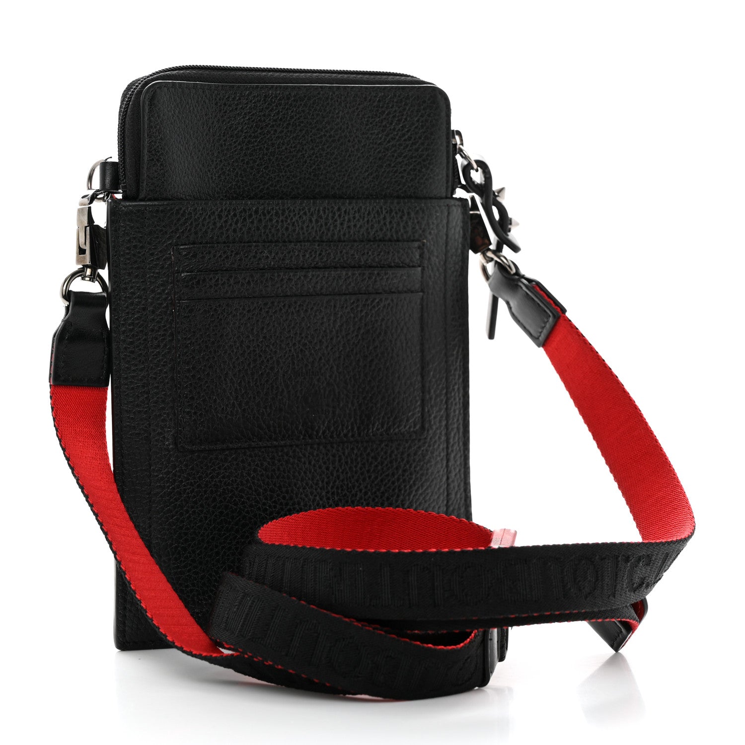 Christian Louboutin Calfskin Gomme Loubilab Batt Clutch Loubi Black 2 of 10
