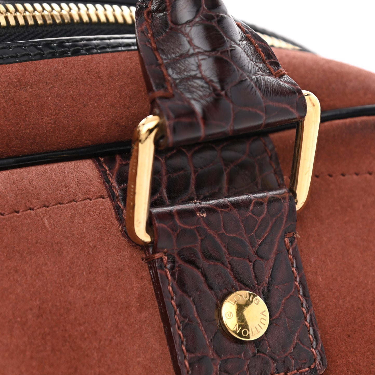 Suede Stamped Havane Bowler GM Brun
