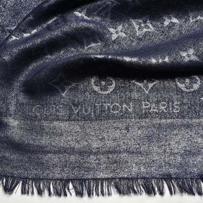Louis Vuitton Silk Wool Monogram Rock Shawl 3 of 4