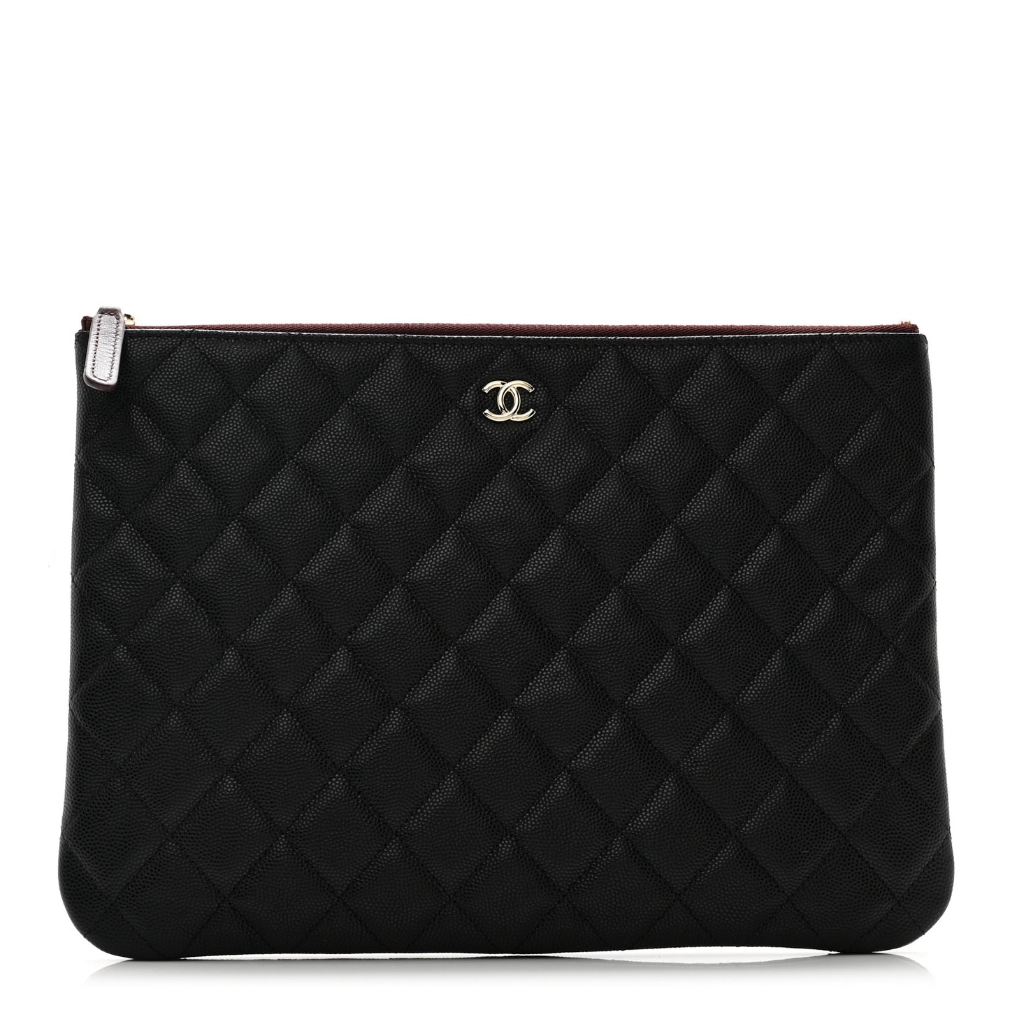 Caviar Quilted Medium Cosmetic Case Black