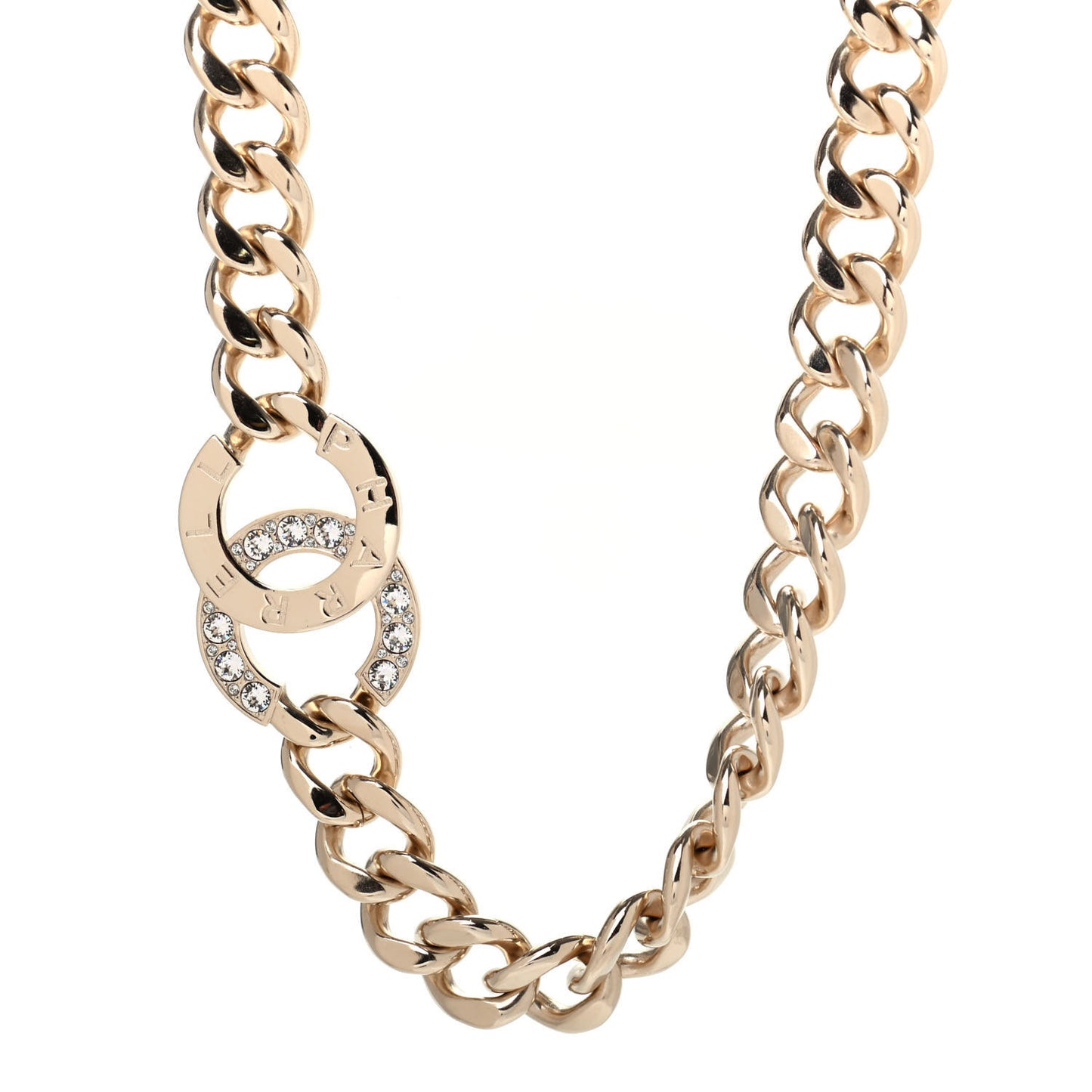 x Pharrell Williams Crystal CC Necklace Gold