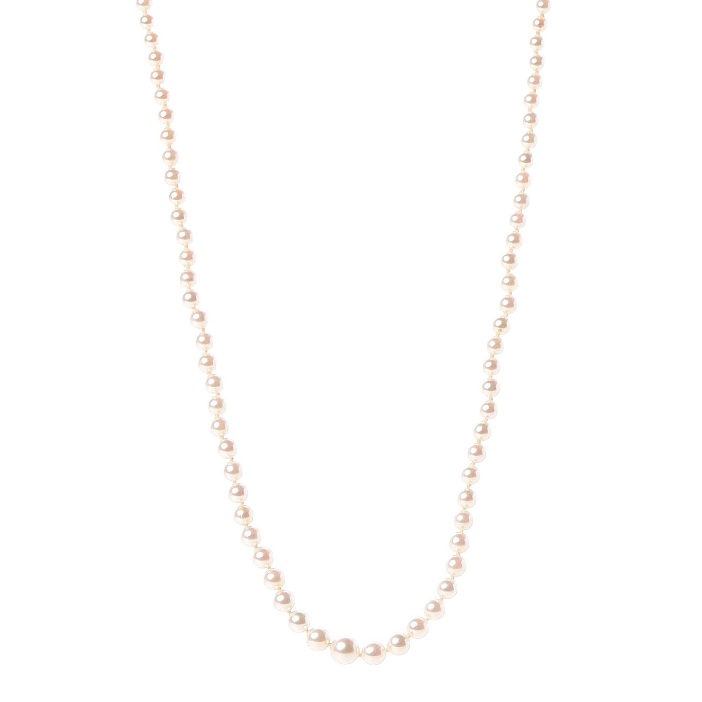 Sterling Silver Akoya Pearl 3.5-7mm Graduated Necklace