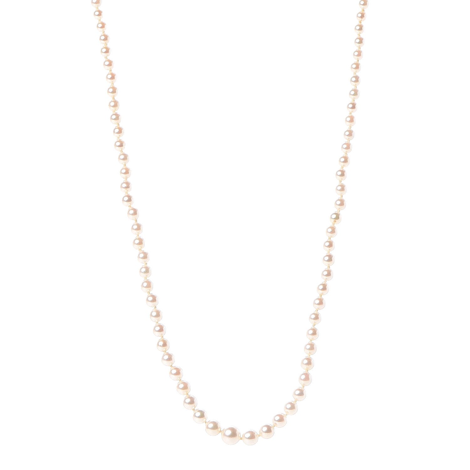 Mikimoto Sterling Silver Akoya Pearl 3.5-7mm Graduated Necklace 1 of 6