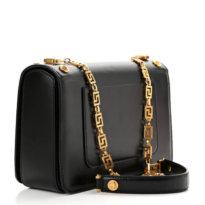 Versace Calfskin Medallion Tribute Chain Shoulder Bag Black 2 of 8
