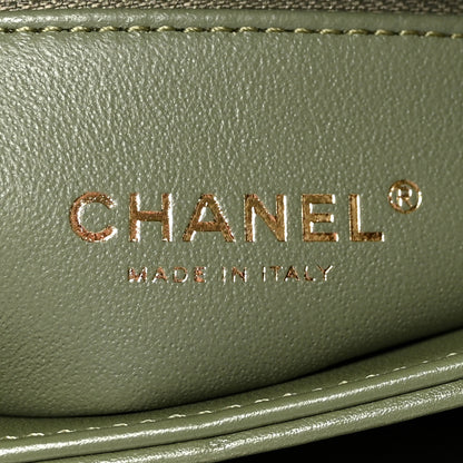 Chanel Lambskin Quilted Small Trendy CC Flap Dual Handle Bag Green 6 of 10