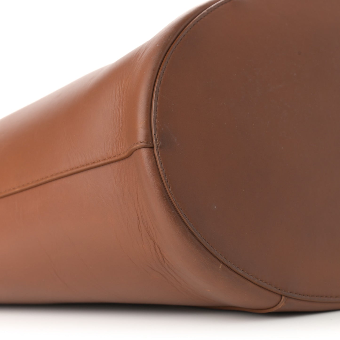 Calfskin Basket Tote Wood