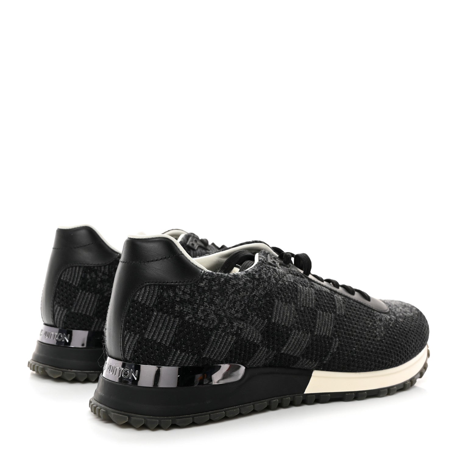 Louis Vuitton Calfskin Damier Run Away Sneakers 8 Graphite 4 of 8