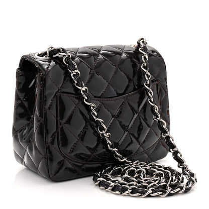 Chanel Patent Quilted Mini Square Flap Purple 3 of 10
