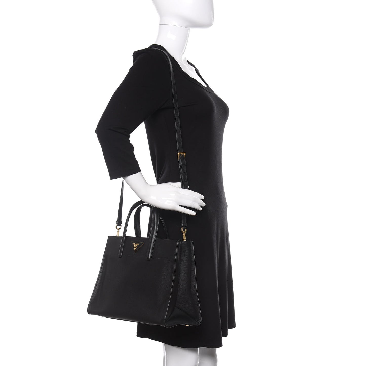 Saffiano Soft Tote Black