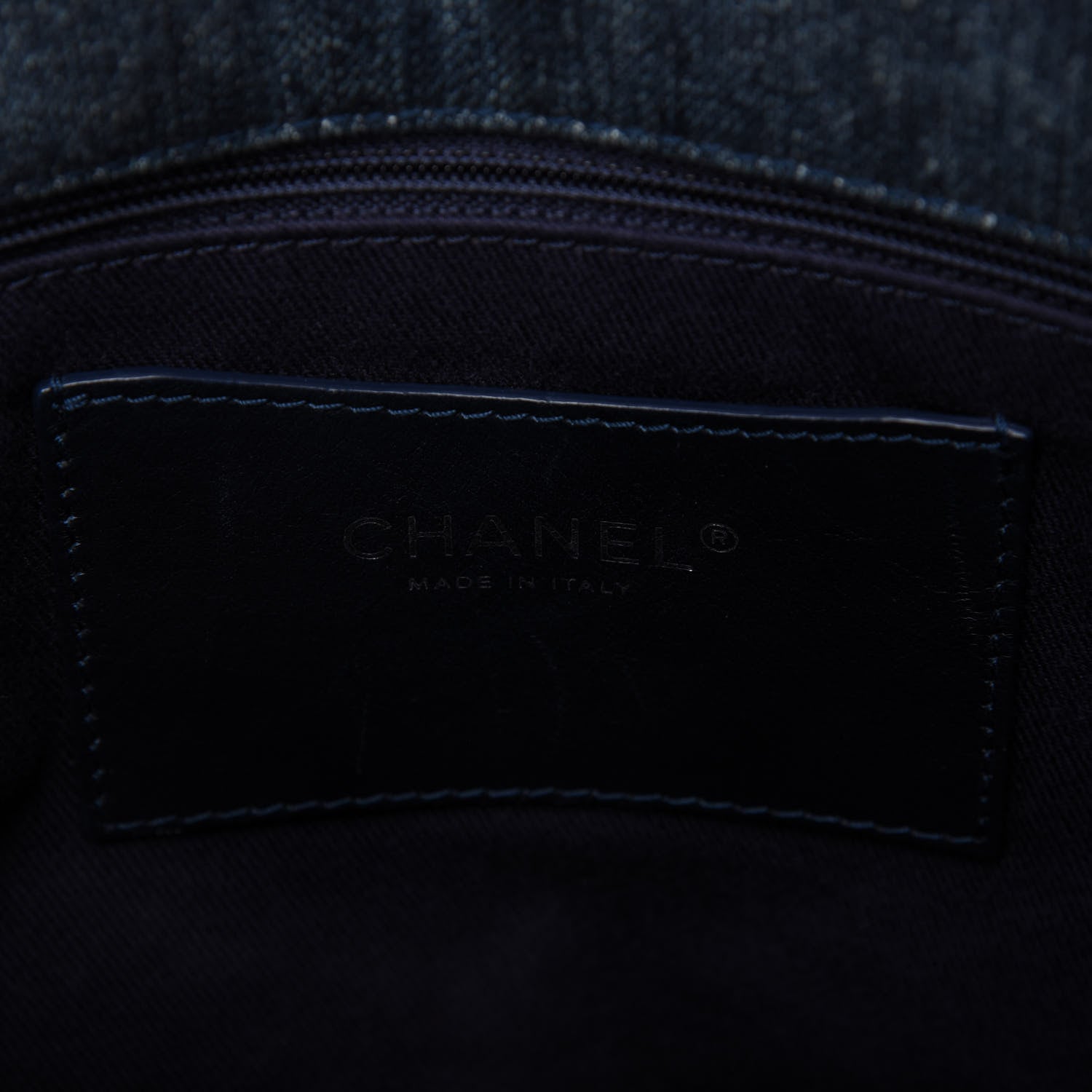 Chanel Denim Camellia Embroidered Large Just Mademoiselle Blue 8 of 10
