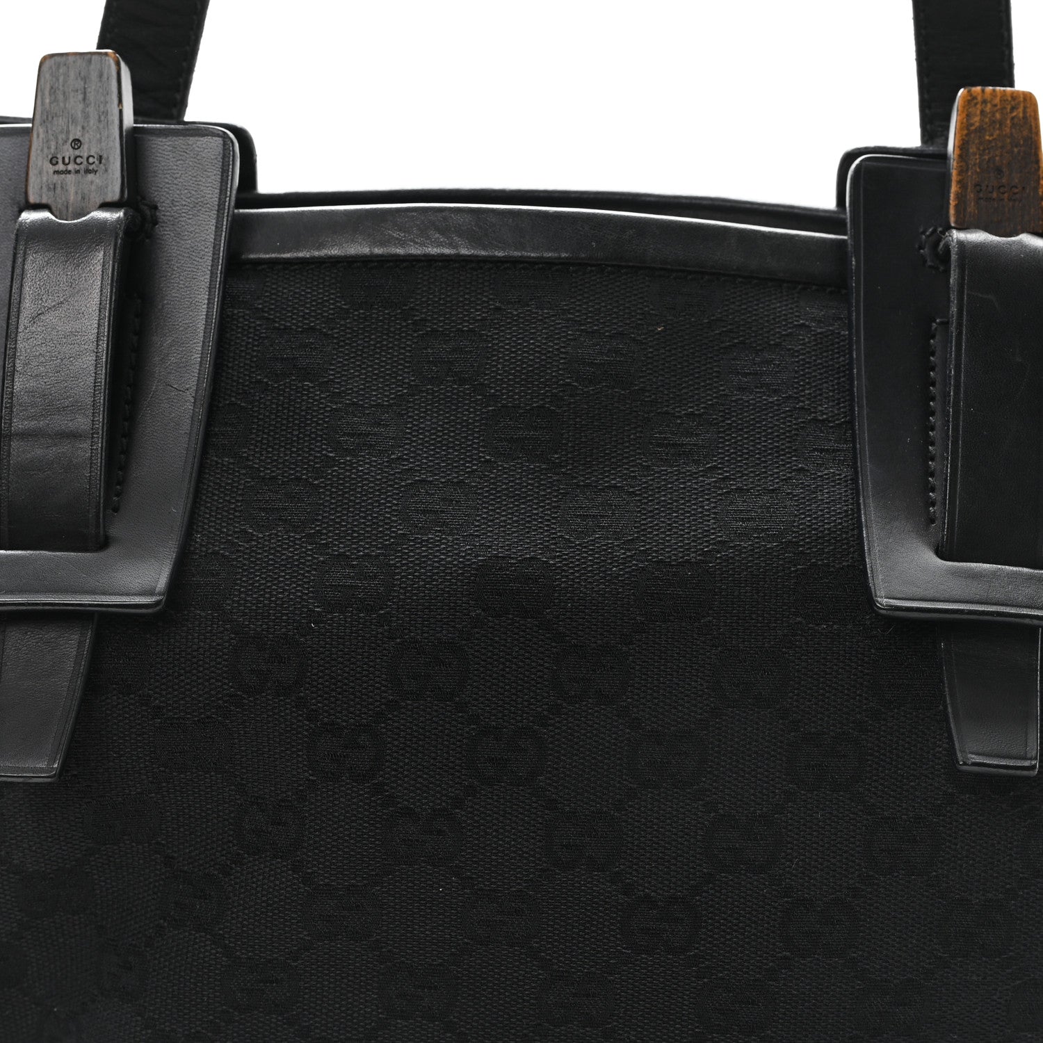 Gucci Canvas Monogram Tote Black 8 of 10
