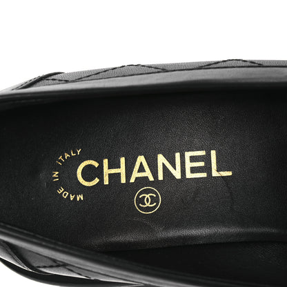 Chanel Calfskin Quilted CC Mocassin Loafers 40.5 Black 9 of 11