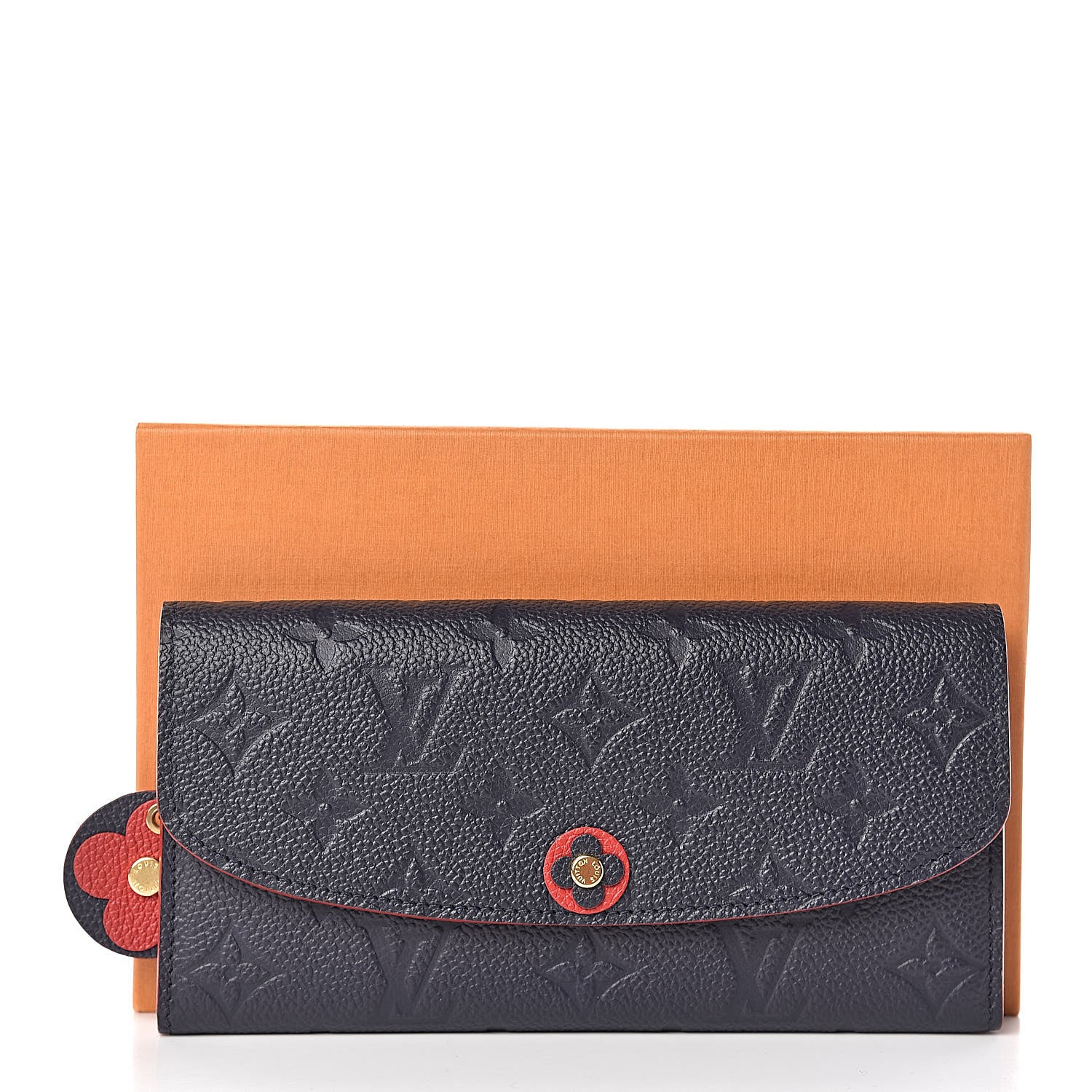 Louis Vuitton Empreinte Bloom Flower Emilie Wallet Marine Rouge 8 of 8