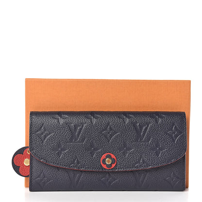 Louis Vuitton Empreinte Bloom Flower Emilie Wallet Marine Rouge 8 of 8