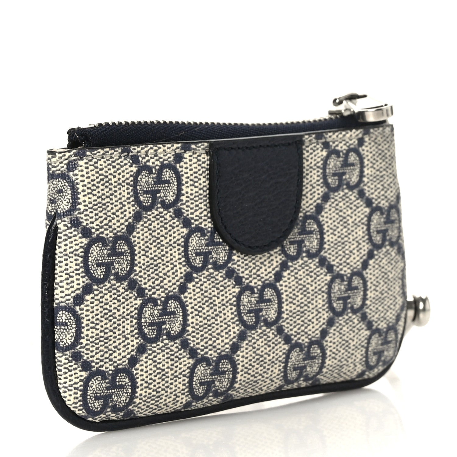 Gucci GG Supreme Monogram Web Ophidia Key Case Beige Blue 3 of 7