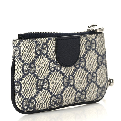 Gucci GG Supreme Monogram Web Ophidia Key Case Beige Blue 3 of 7