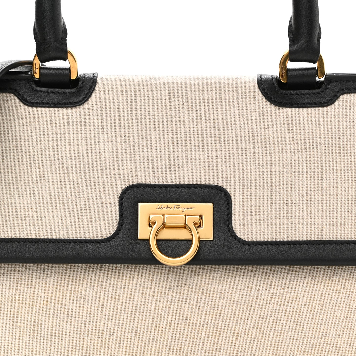 Calfskin Trifolio Kuban Beige Black