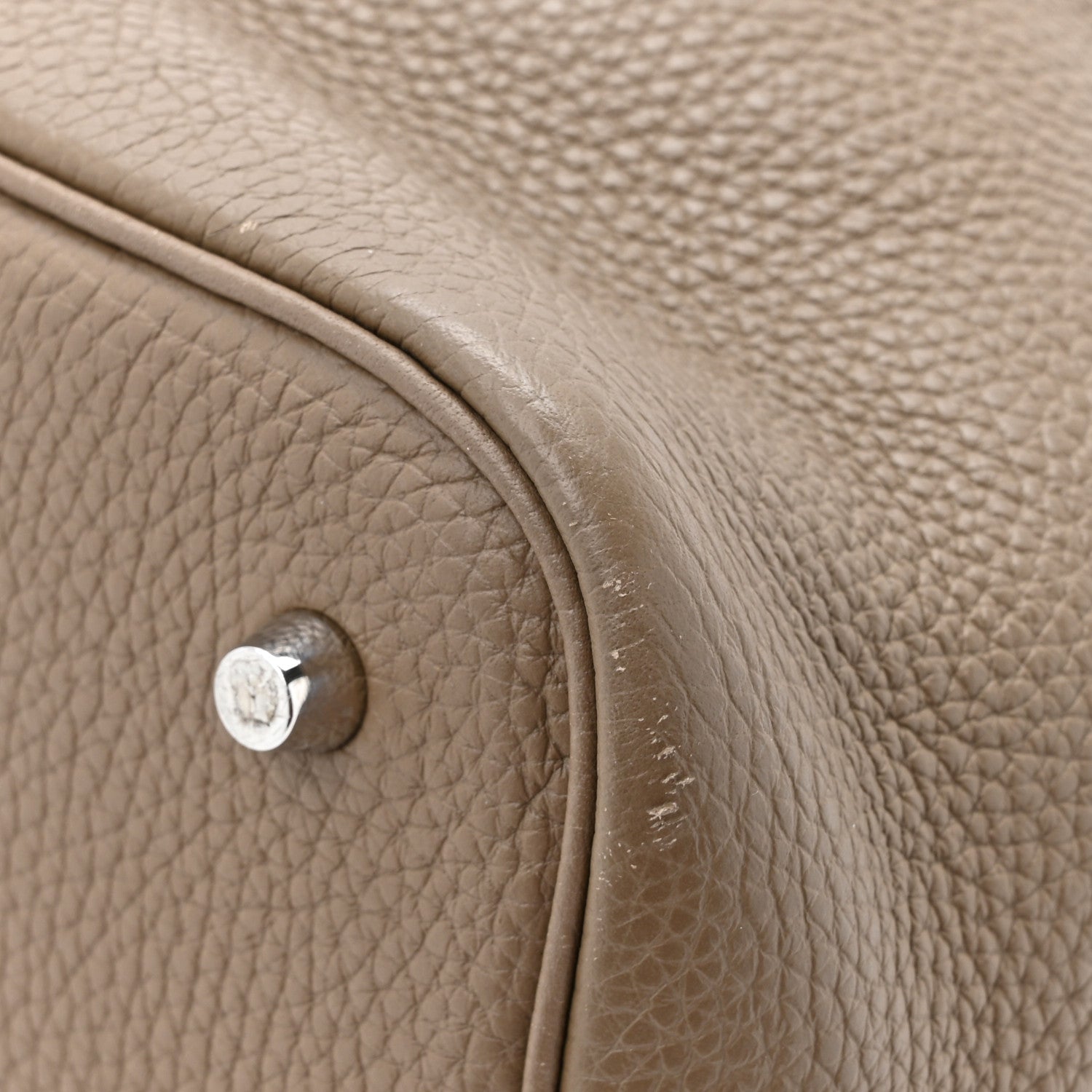 Hermes Taurillon Clemence Picotin Lock 22 MM Etoupe 14 of 15