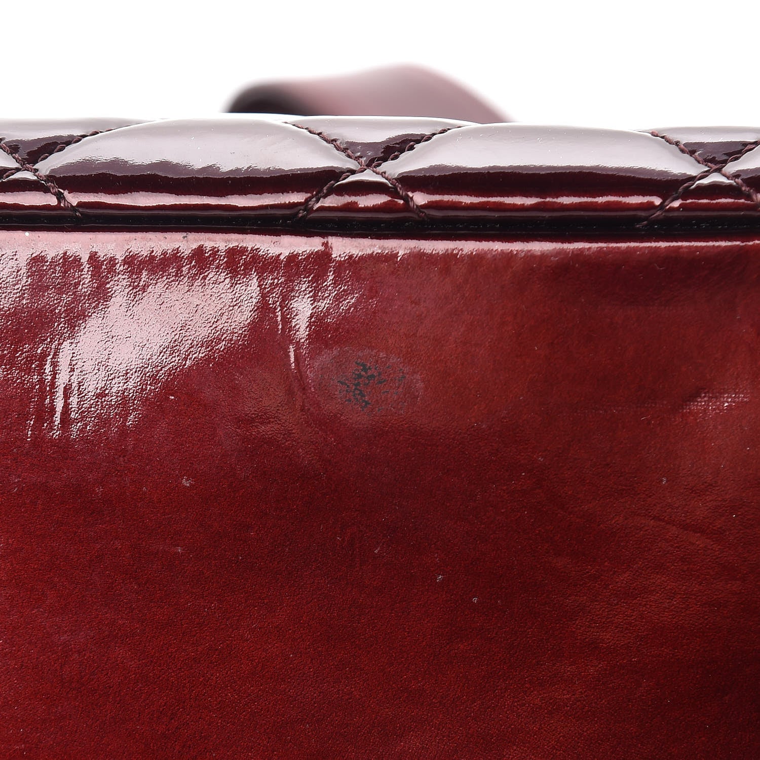 Chanel Patent Quilted Grand Shopping Tote GST Dark Bordeaux 14 of 16