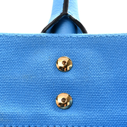 Versace Canvas Calfskin La Medusa Tote Bag Blue 13 of 13