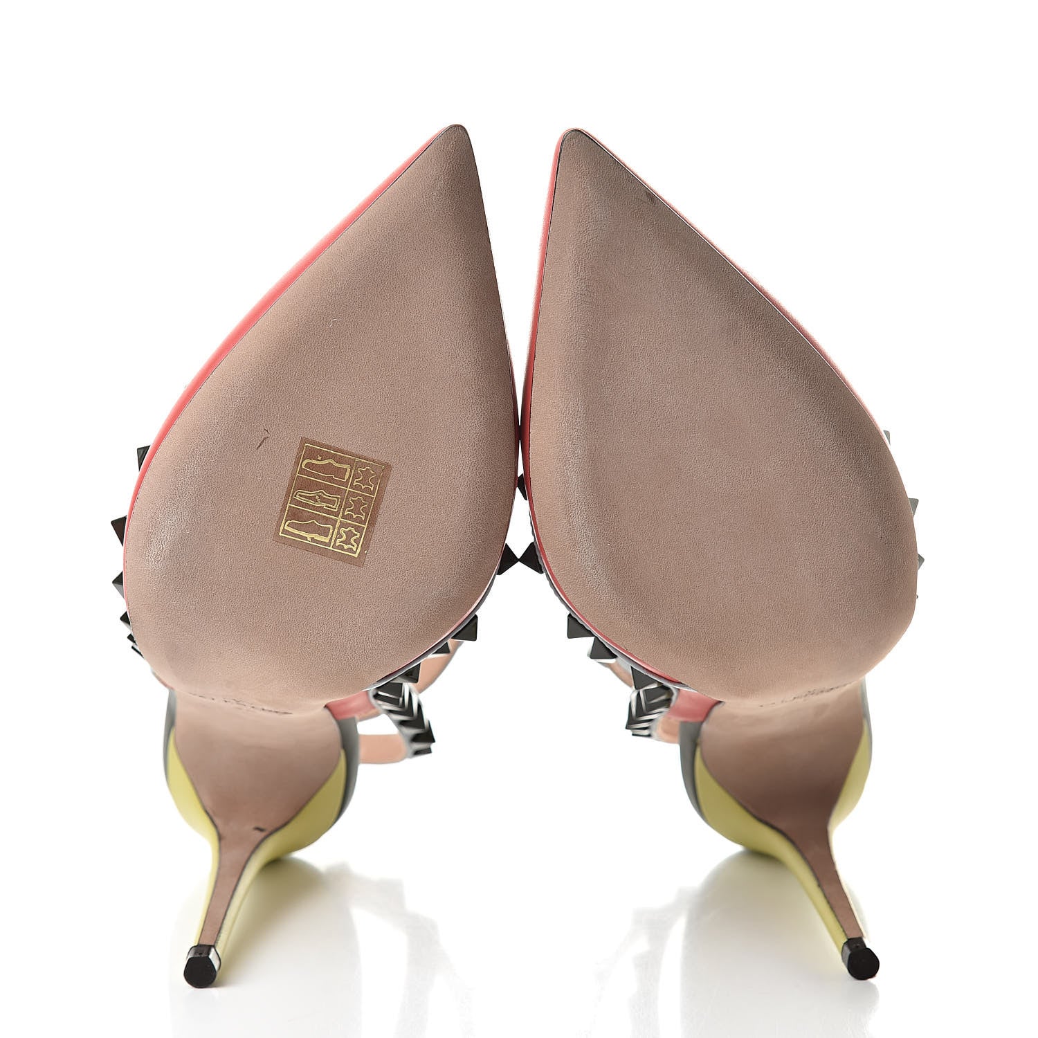 Valentino Garavani Nappa Rockstud Ankle Strap 100mm Pumps 36 Deep Coral Multicolor 5 of 11