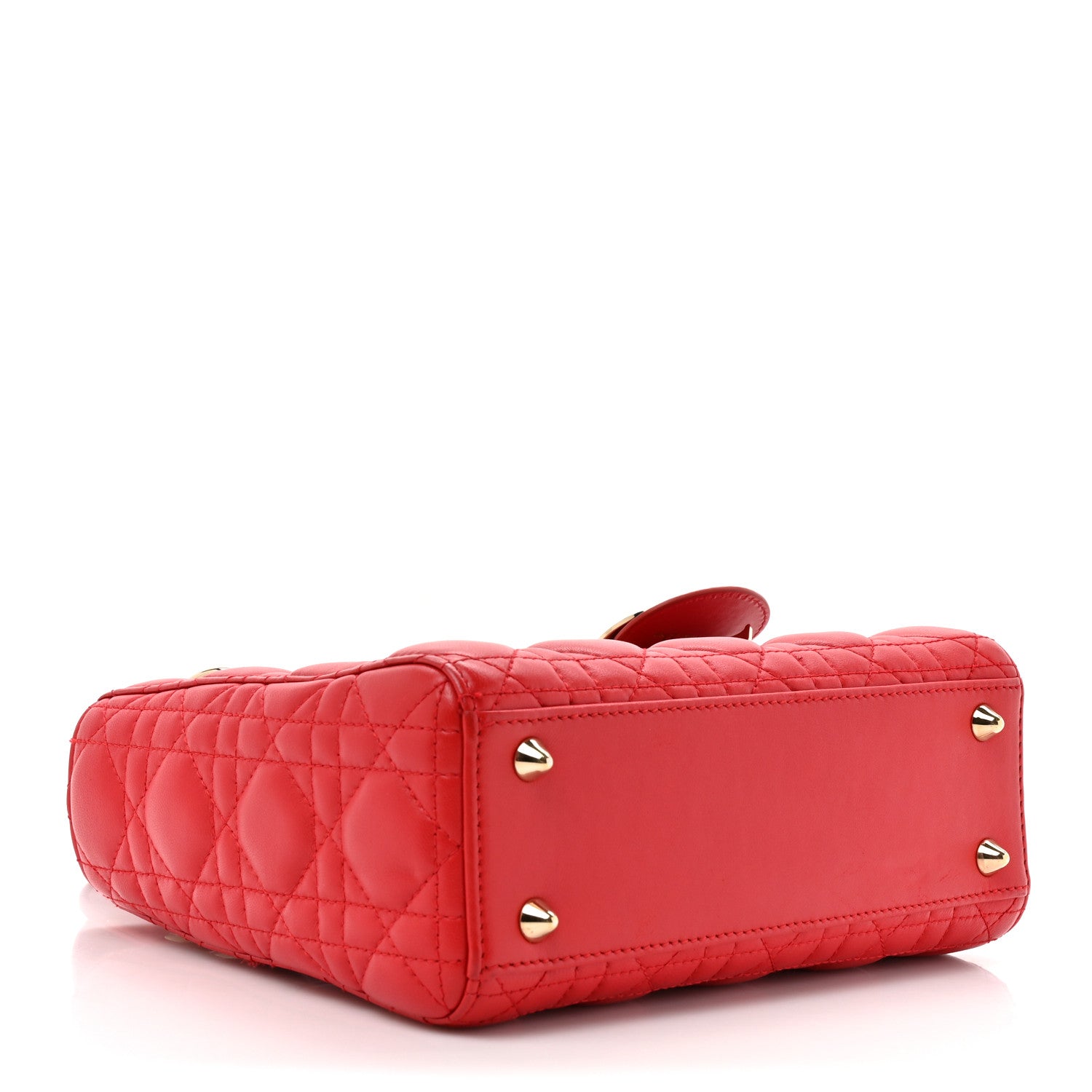 Christian Dior Lambskin Cannage Small My ABCDior Lady Dior Red 4 of 14