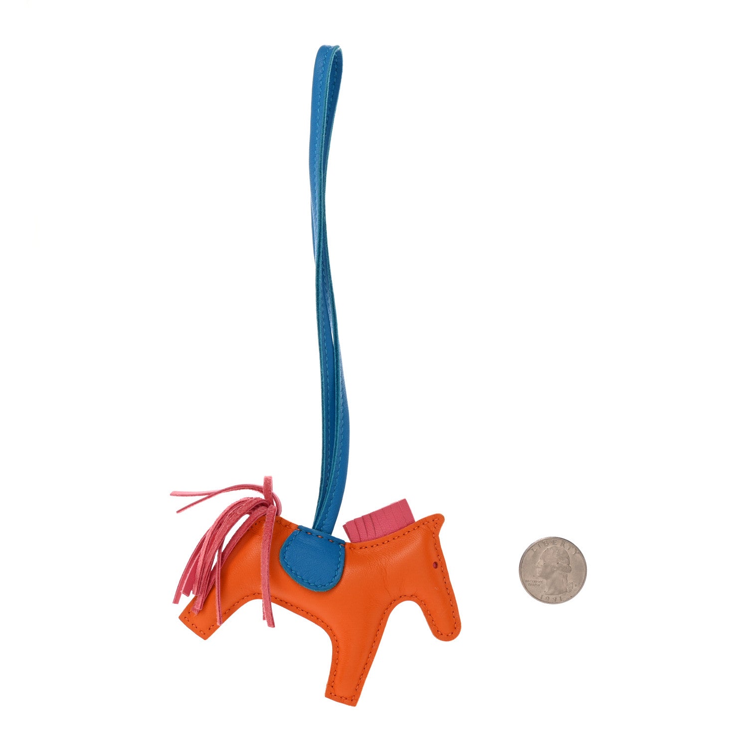 Hermes Horse Bag Charm Orange Multicolor 2 of 5