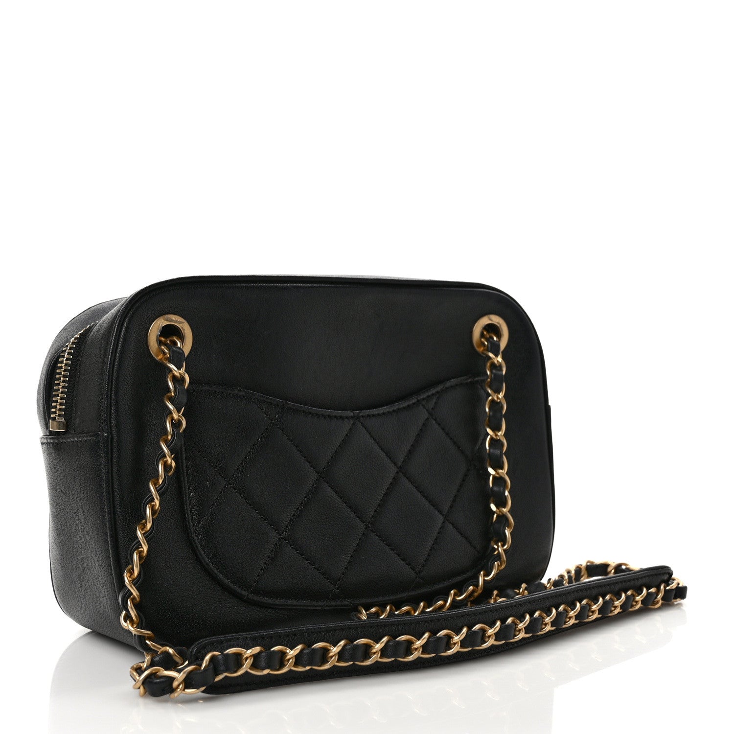 Chanel Goatskin Quilted Chanel 19 Camera Case Black 3 of 9