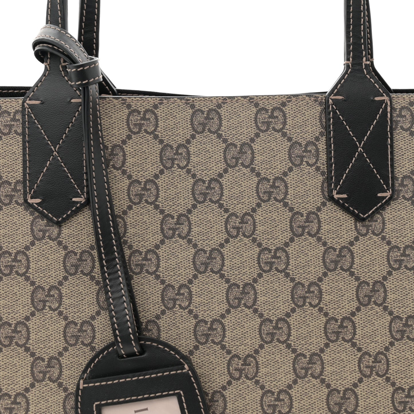 GG Supreme Monogram Small Reversible Tote Dark Brown