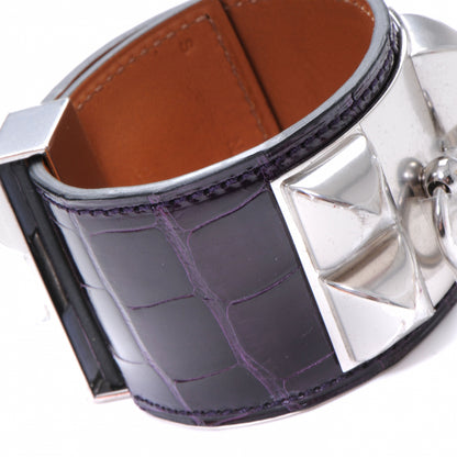 Hermes Shiny Alligator Collier De Chien CDC Bracelet Amethyst Small 4 of 6