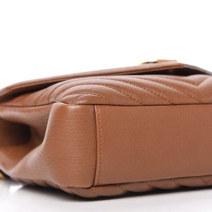 Saint Laurent Calfskin Matelasse Chevron Monogram Medium College Bag Brick 6 of 9