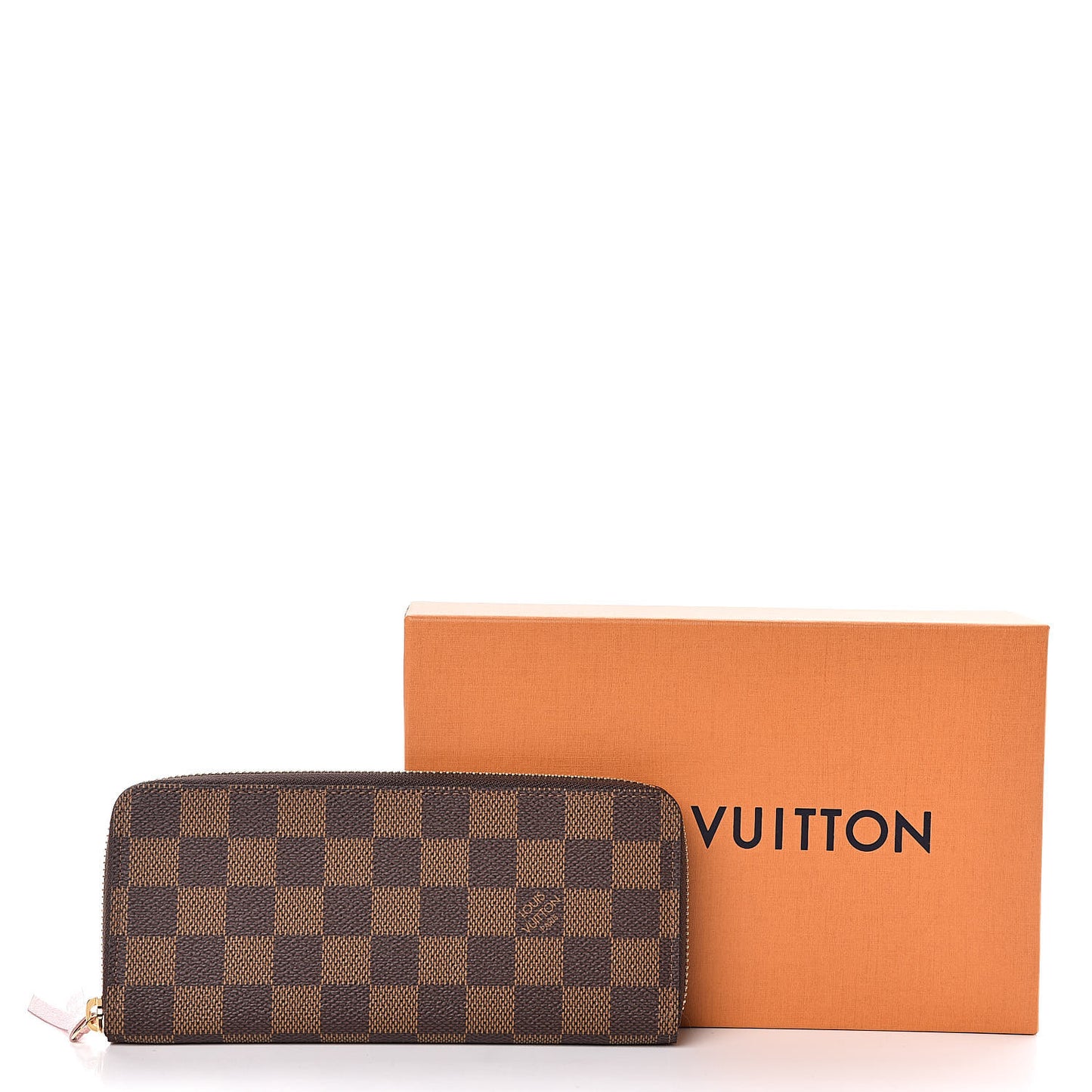 Damier Ebene Clemence Wallet Rose Ballerine