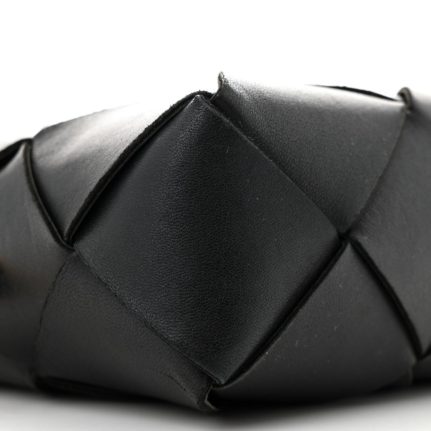 Lambskin Maxi Intrecciato Small Cassette Camera Bag Black