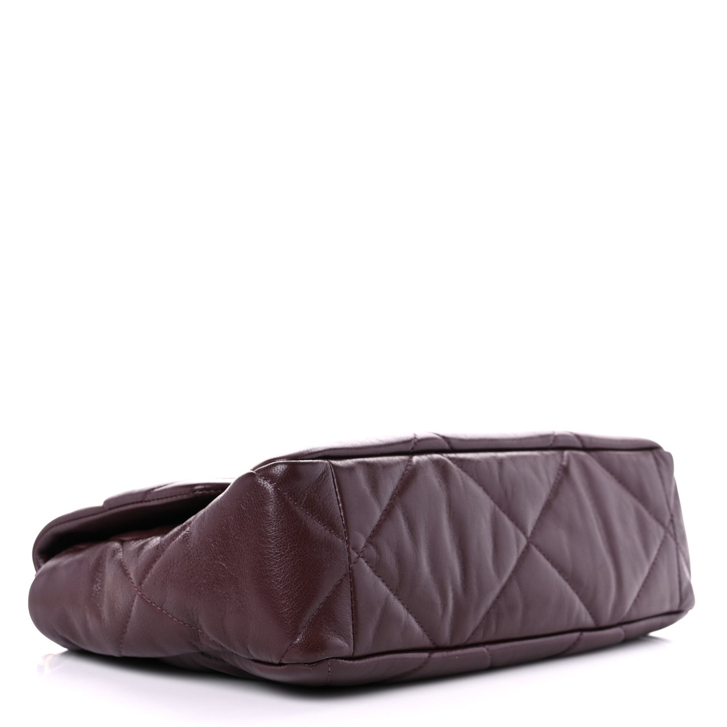 Lambskin Quilted Large Chanel 19 Flap Dark Brown