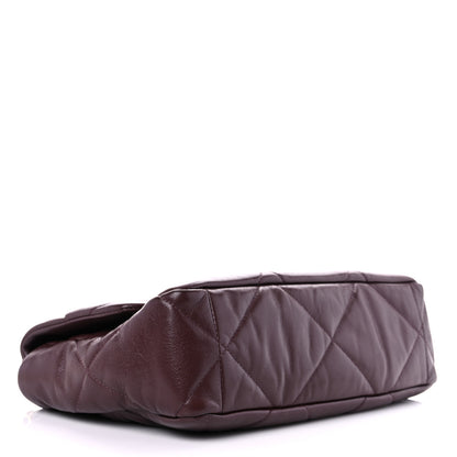 Chanel Lambskin Quilted Large Chanel 19 Flap Dark Brown 3 of 9