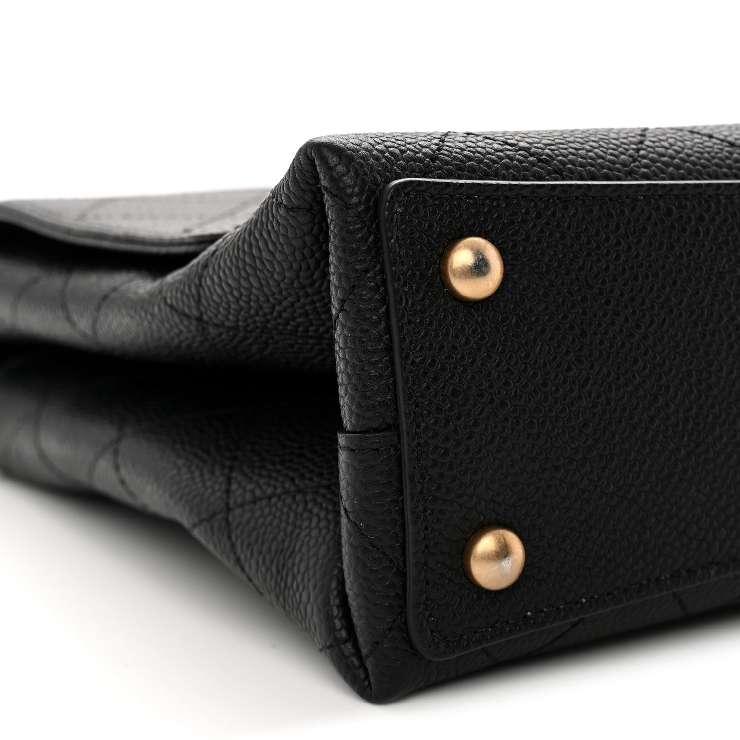 Chanel Grained Calfskin Stitched Flap Black 9 of 10