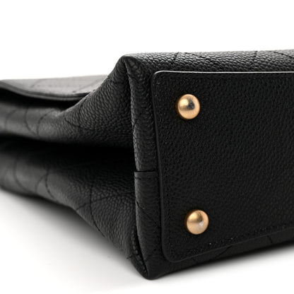 Chanel Grained Calfskin Stitched Flap Black 9 of 10
