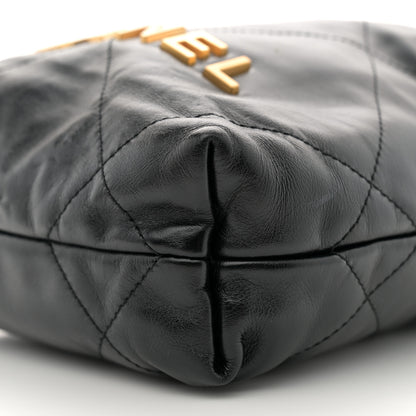 Chanel Shiny Calfskin Quilted Mini Chanel 22 Black 10 of 11