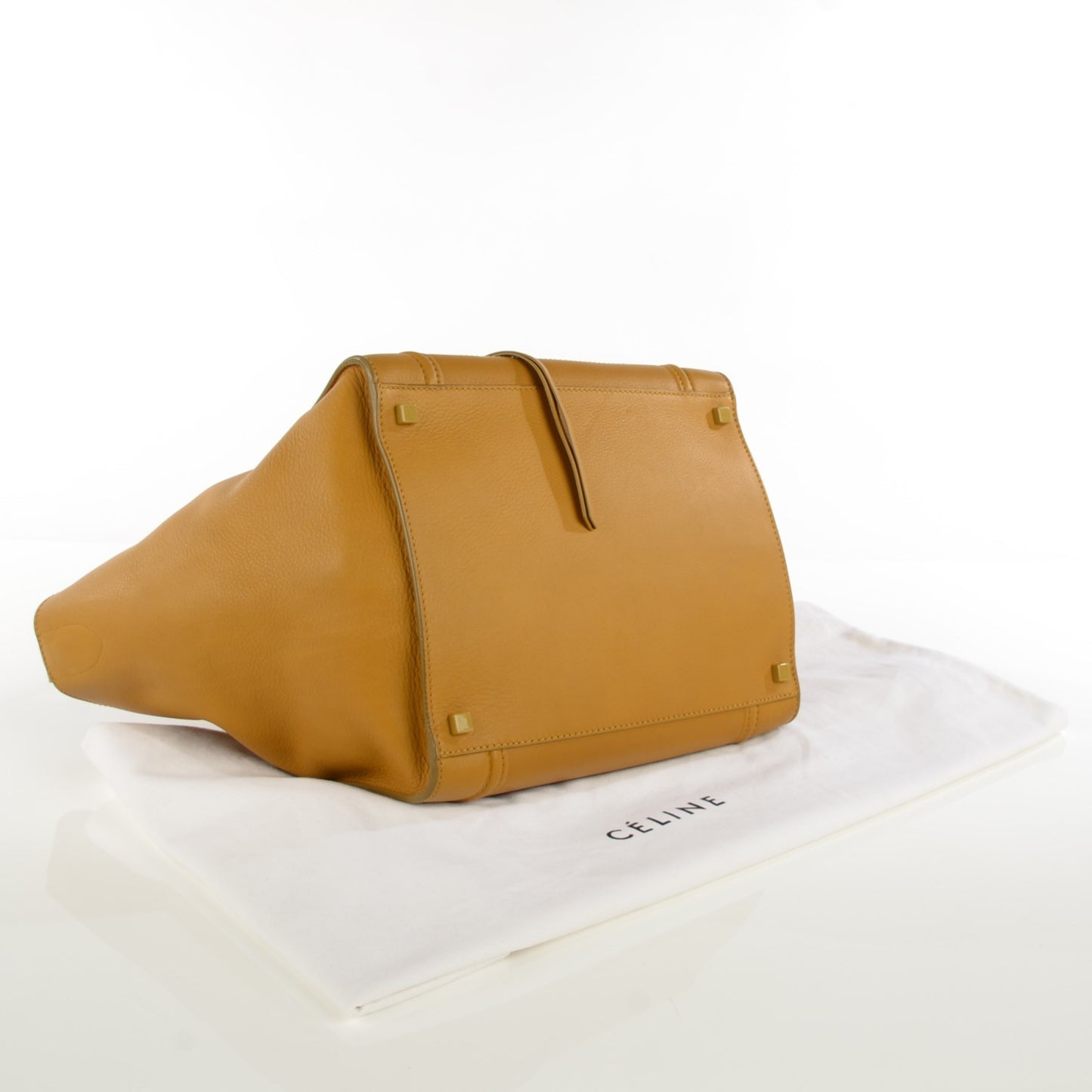 Supple Calfskin Medium Phantom Luggage Curry