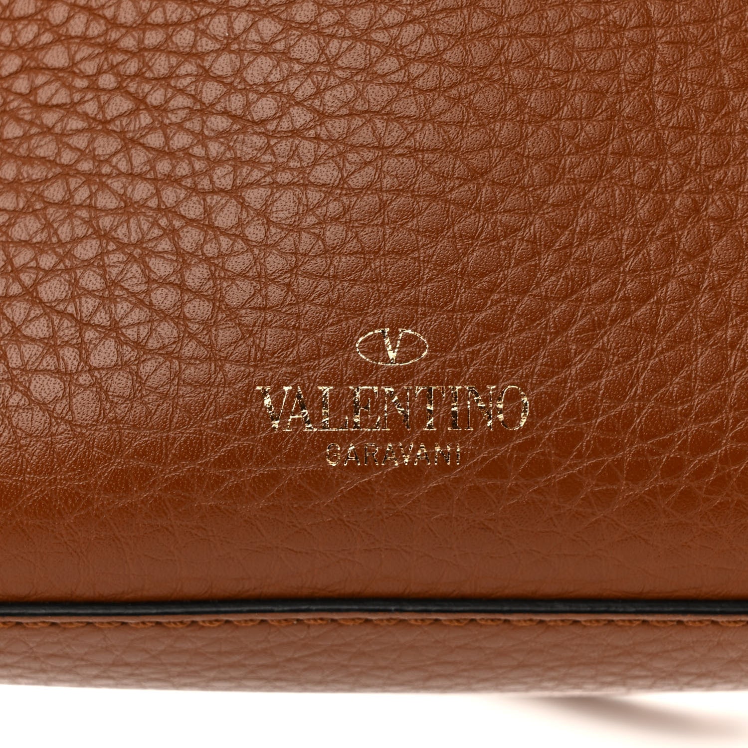 Valentino Garavani Pebbled Calfskin Medium Rockstud Flip Lock Crossbody Bag Saddle Brown 6 of 14