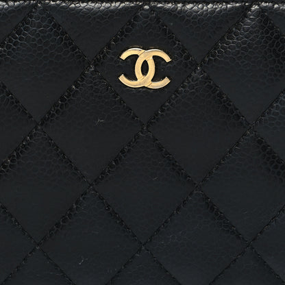 Chanel Caviar Quilted Large Gusset Zip Around Wallet Black 9 of 13