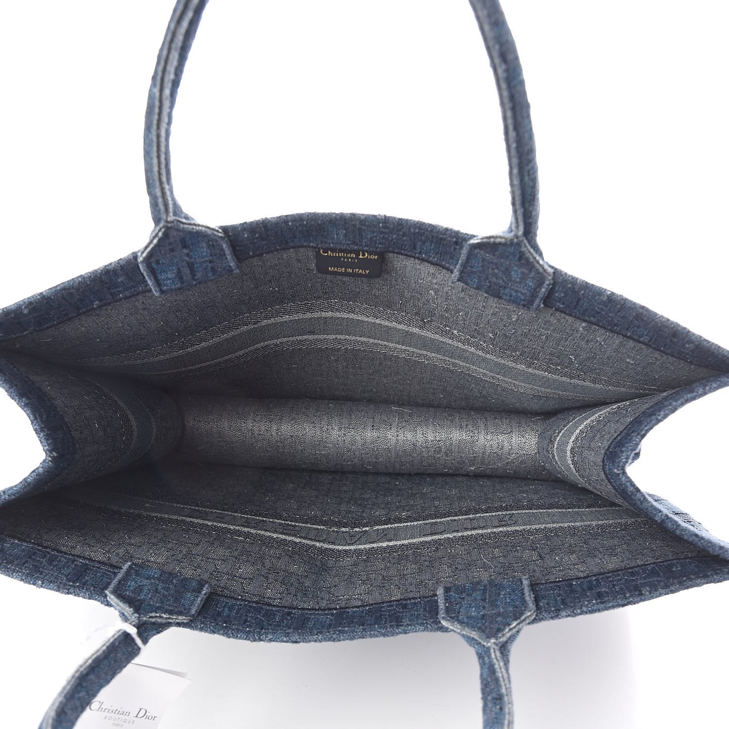 Oblique Denim Book Tote Denim Blue