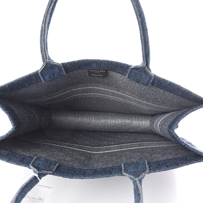 Christian Dior Oblique Denim Book Tote Denim Blue 5 of 9