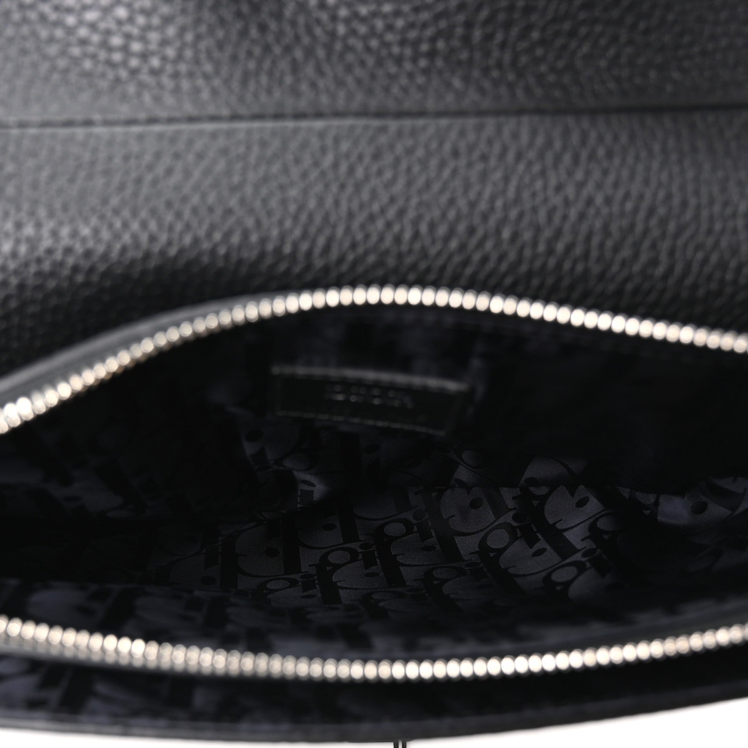 Christian Dior Grained Calfskin Mens Saddle Crossbody Bag Black 5 of 10