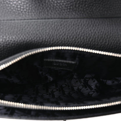 Christian Dior Grained Calfskin Mens Saddle Crossbody Bag Black 5 of 10