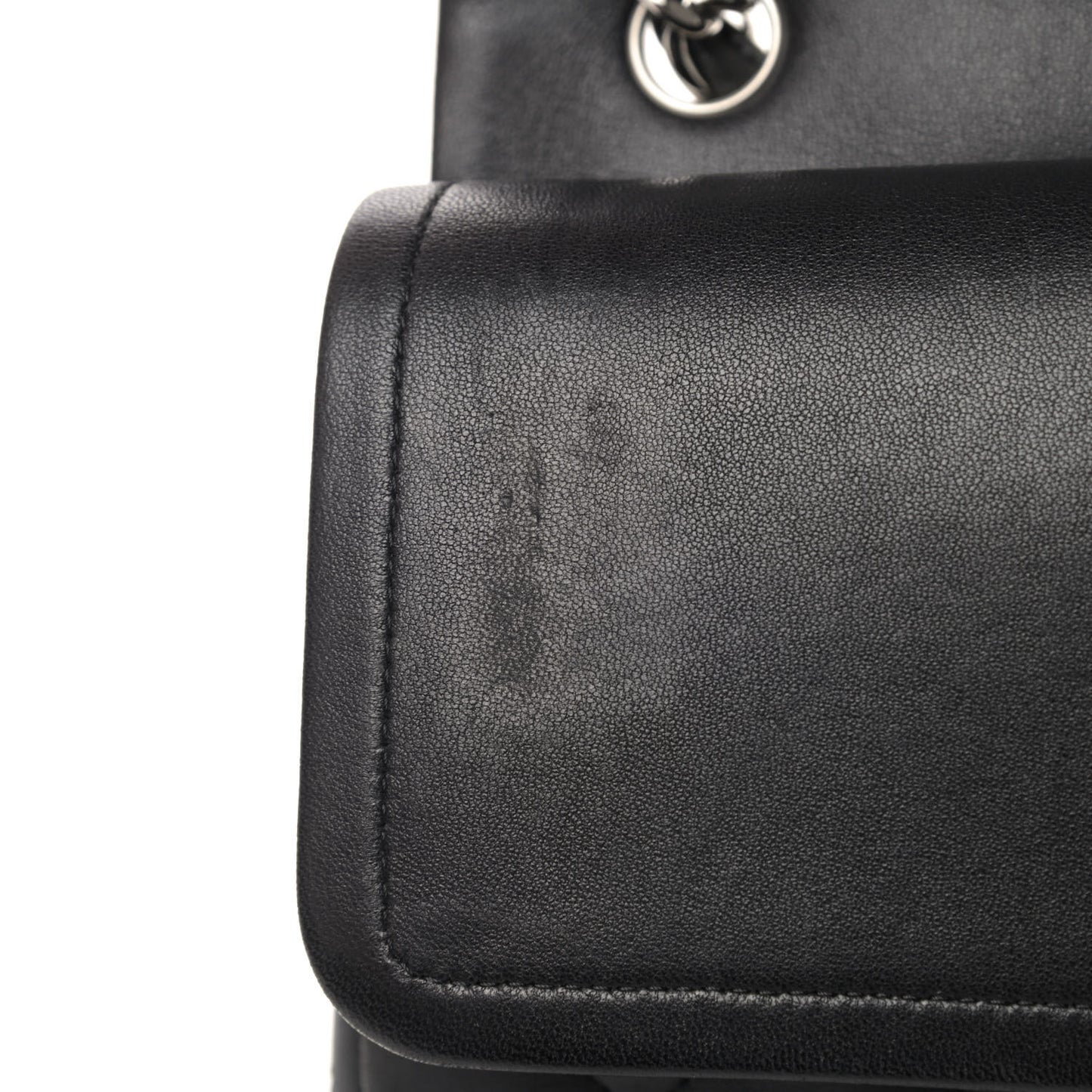 Lambskin Quilted Jumbo Double Flap Black