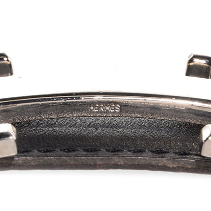 Hermes Box Courchevel Reversible Polished Constance 32mm H Belt 75 Noir Chocolate 5 of 7